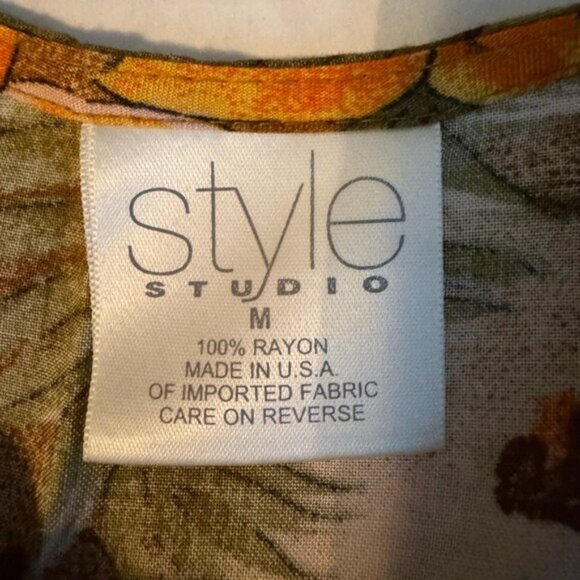 Style Studio Tropical Maxi Dress Medium Beachy Tropical Hawaiian Long Vacation - Picture 5 of 7